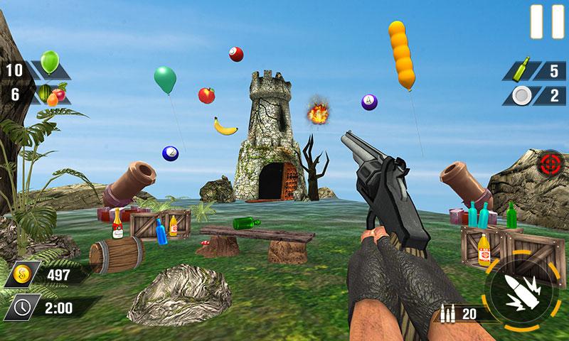 Bottle Gun Shooter Game Mod 스크린샷 2