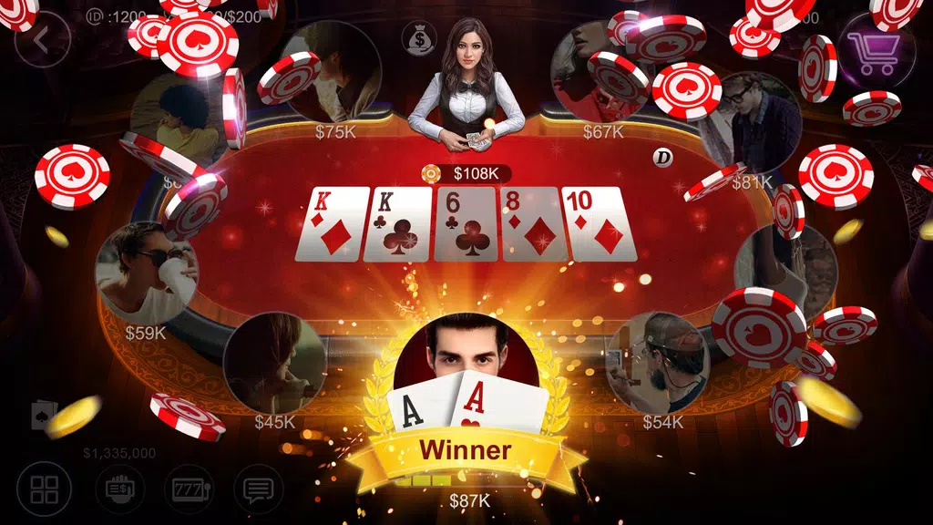 ไพ่เท็กซัสฉบับมือโปรไทย HD – Artrix Poker Schermafbeelding 1