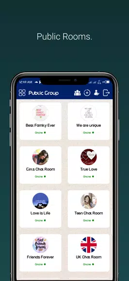 Schermata UK Chat - Group Chat Rooms 1