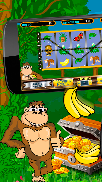 Автомат Обезьянки - слоты Crazy Monkey Ekran Görüntüsü 2