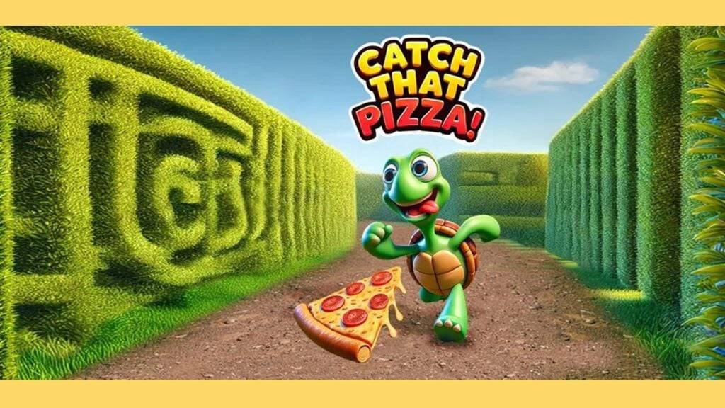 Vang die pizza: navigeer door het teleporterende doolhofspel