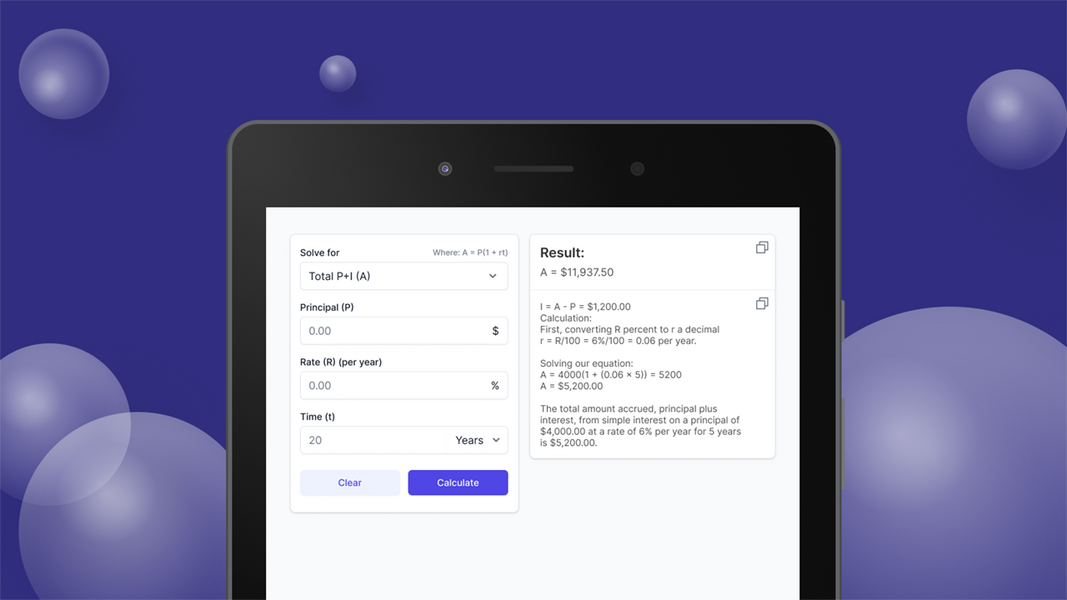 Simple Interest Calculator應用截圖第2張