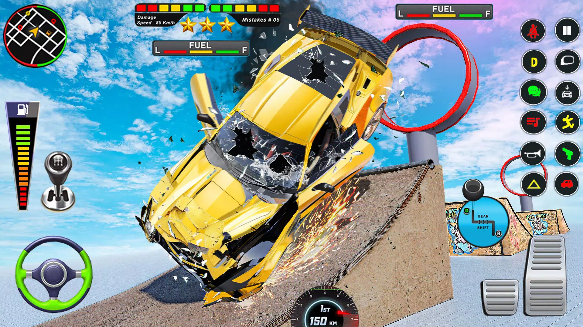 Mega Ramp Car Crash Simulator 스크린샷 1
