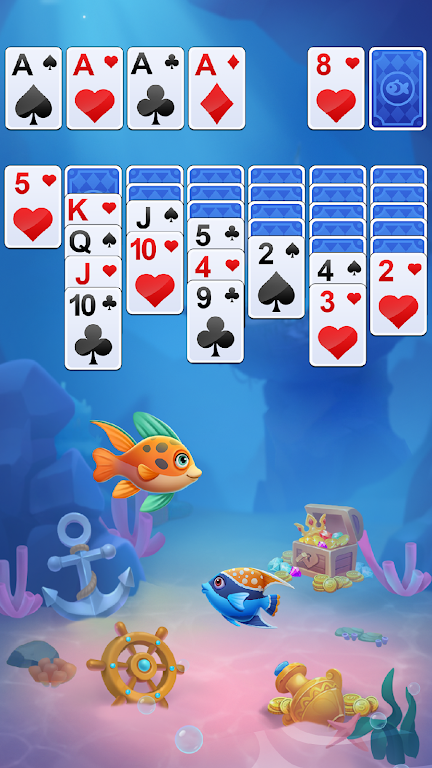 Solitaire Fish: Card Games Скриншот 1