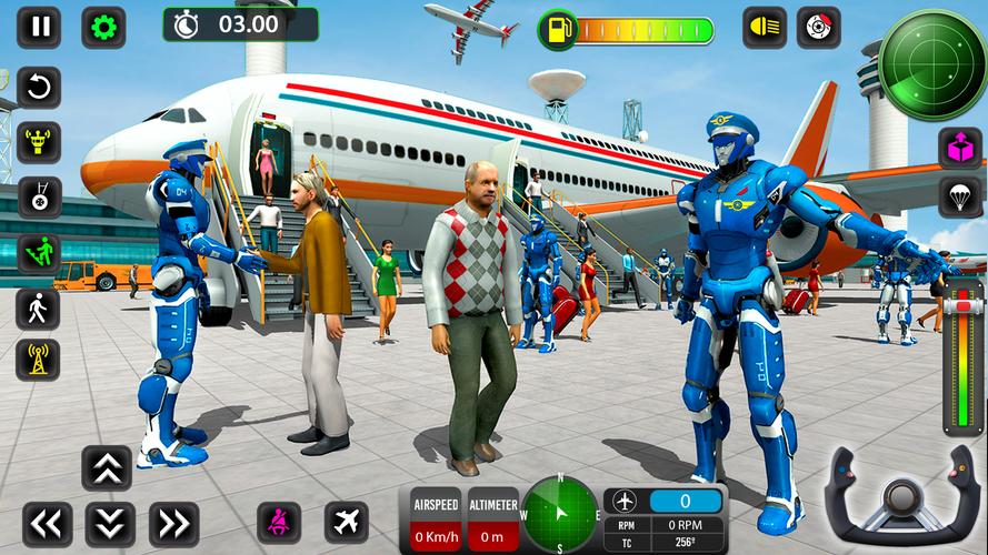 機器人飛機飛行員遊戲 3D應用截圖第1張