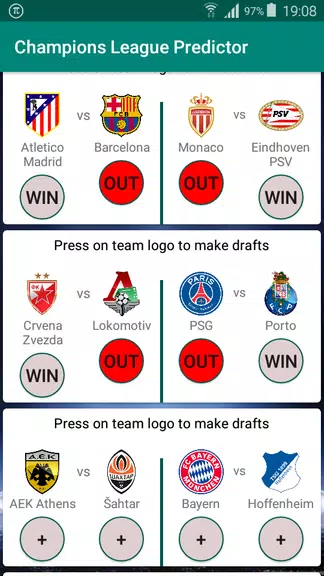 Champions Football Predictor Screenshot 2