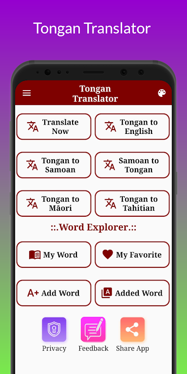 Tongan Translator Captura de pantalla 1