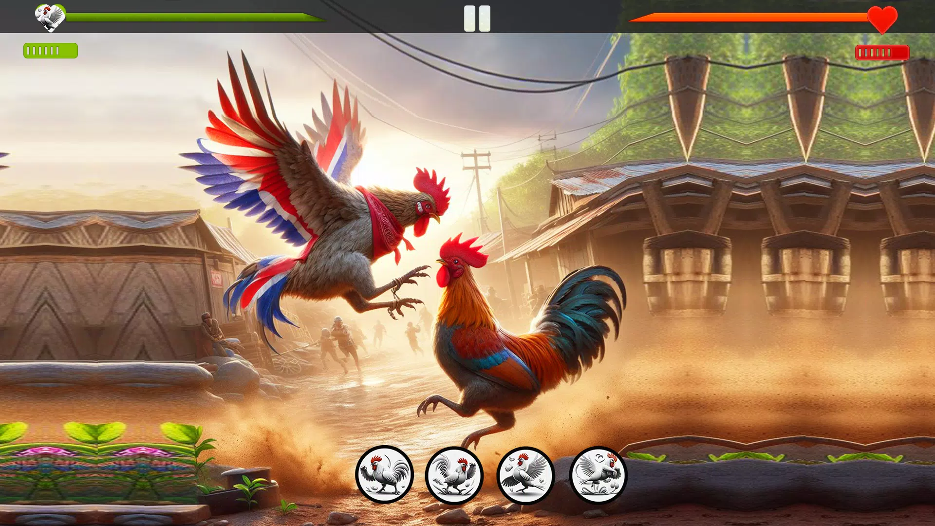 Farm Rooster Fighting Chicks 1 Скриншот 4