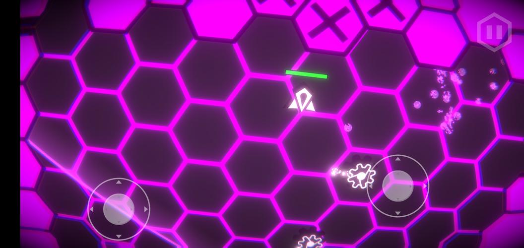 Hexa-Neon Shooter Ảnh chụp màn hình 2