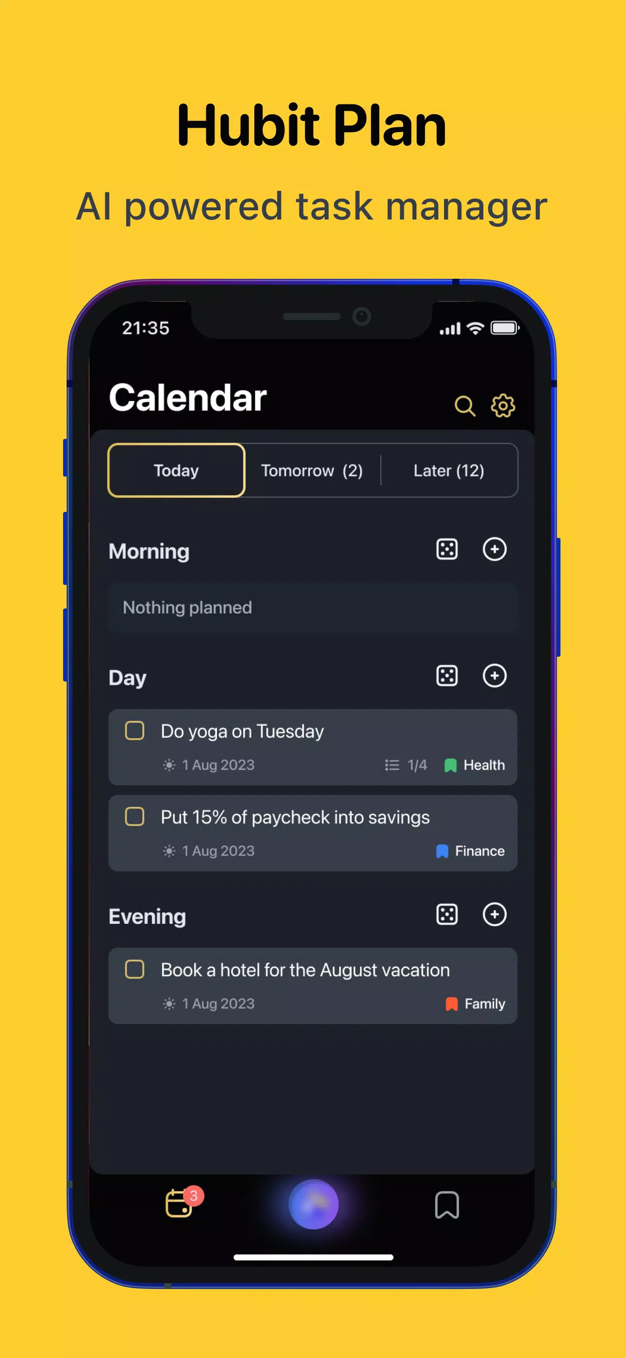 Hubit Plan: task manager ဖန်သားပြင်ဓာတ်ပုံ 3