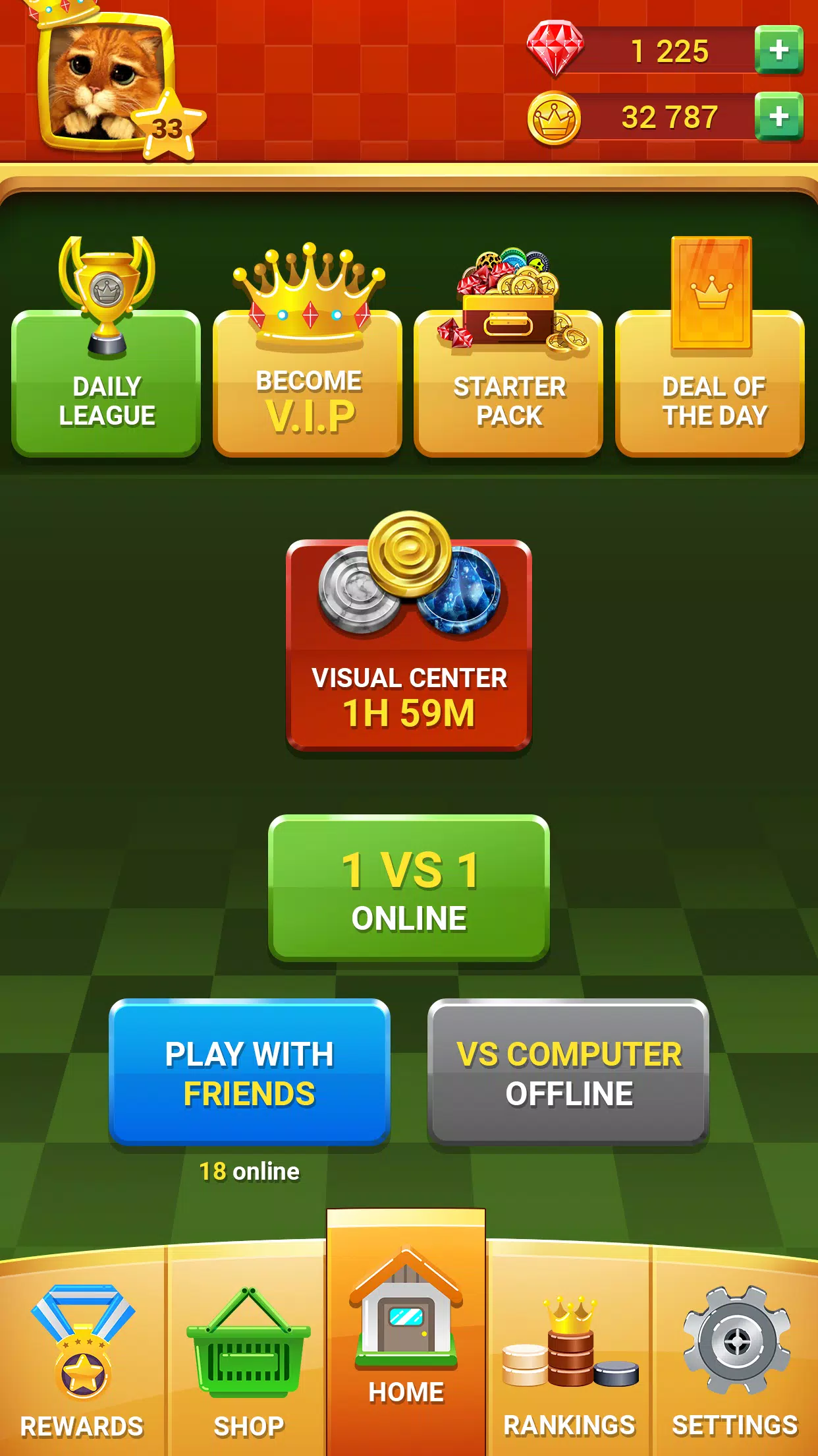 Checkers - Online & Offline स्क्रीनशॉट 2