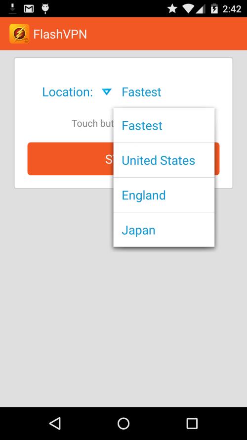 FlashVPN Fast VPN Proxy Screenshot 1