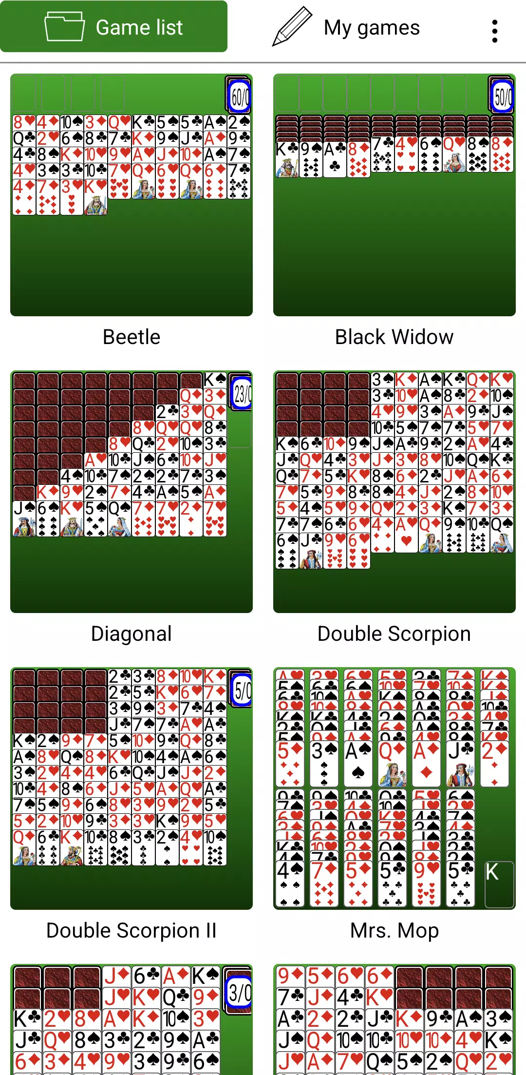 Spider Solitaires應用截圖第1張