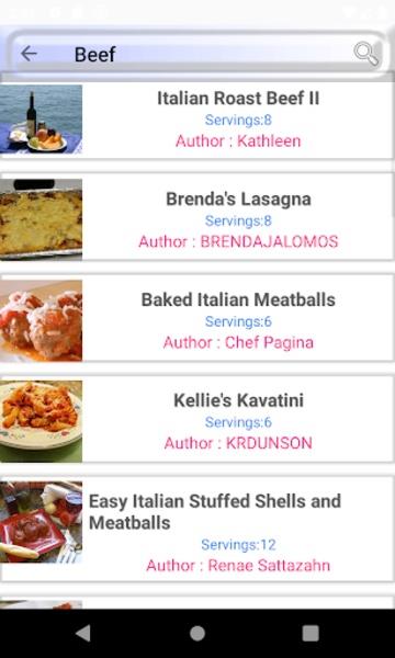 Italian Meal Recipes Скриншот 4