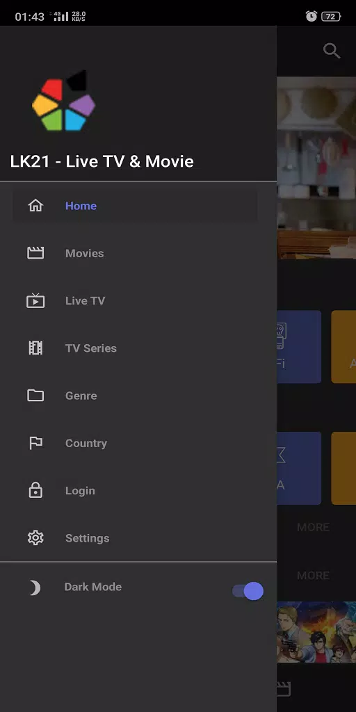LK21 XXI - Live TV,  Movie  & Drama HD Sub Indo スクリーンショット 1