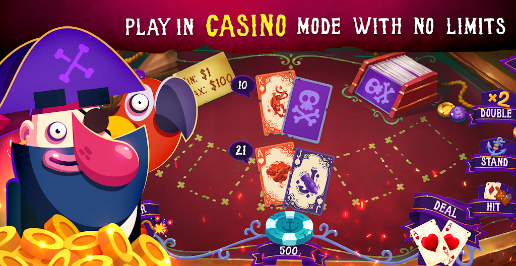 Pirates: Blackjack Free 21 ⚓ ဖန်သားပြင်ဓာတ်ပုံ 2