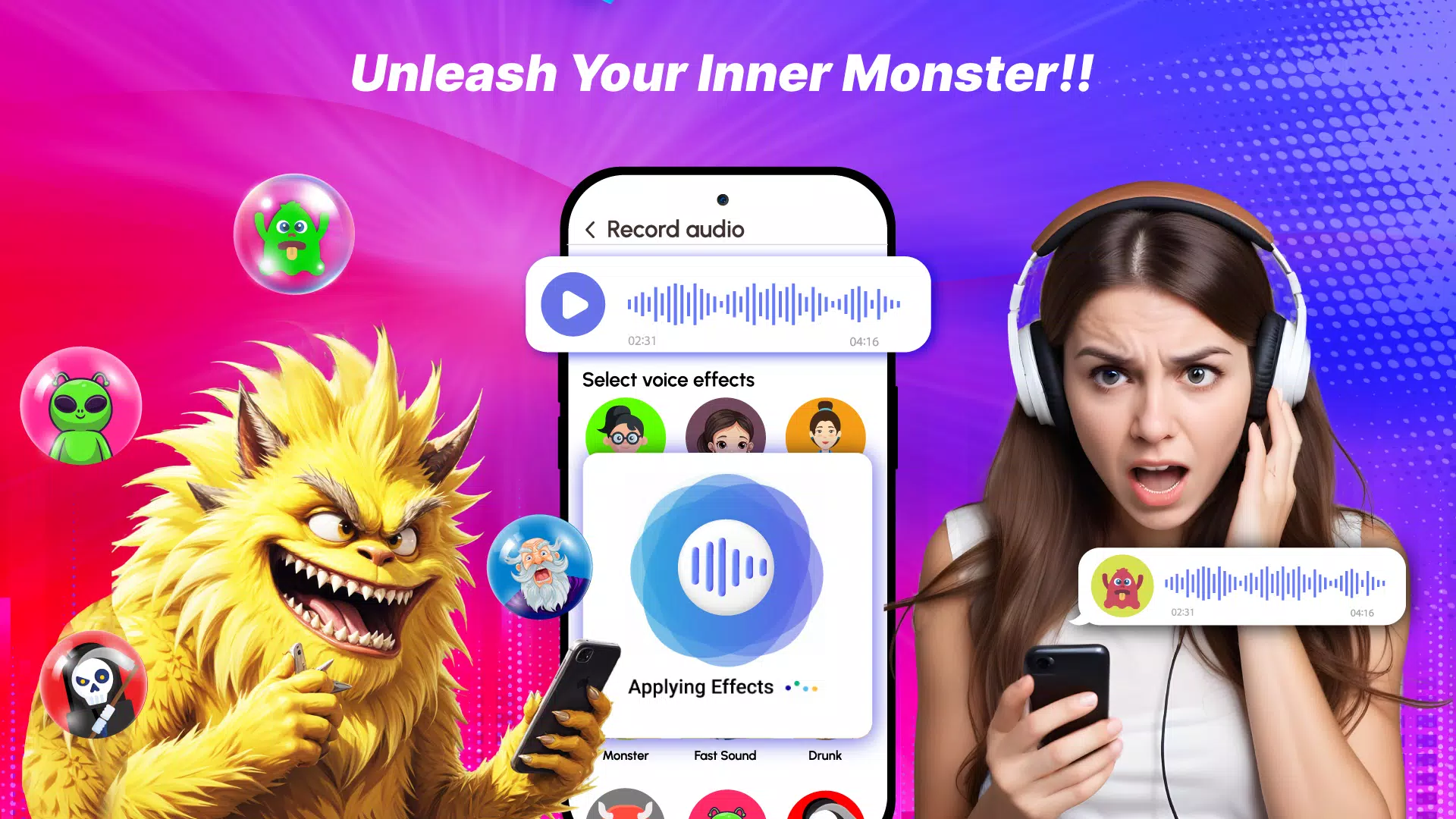 Voice Changer Male to Female Ekran Görüntüsü 4