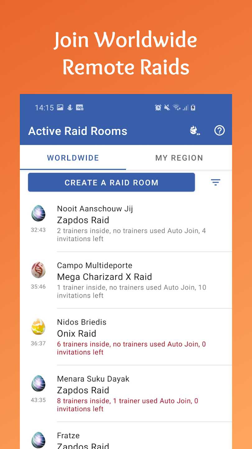 PokeRaid - Worldwide Remote Raids ဖန်သားပြင်ဓာတ်ပုံ 3