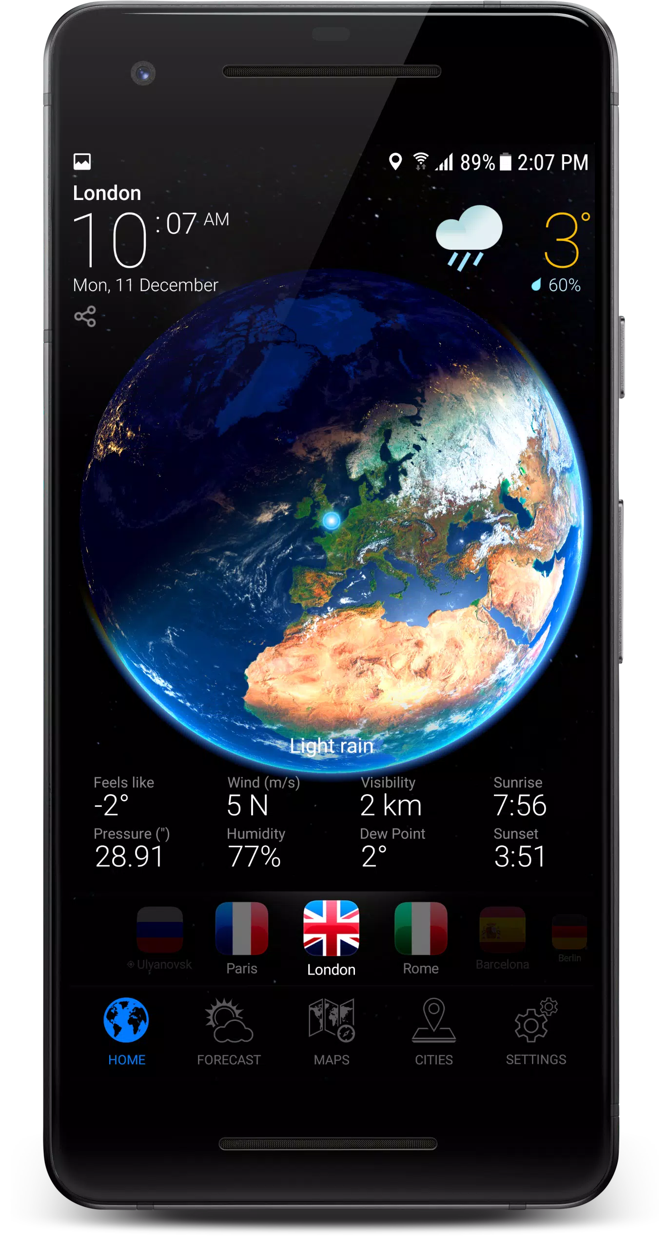 3D EARTH PRO - local forecast应用截图第1张