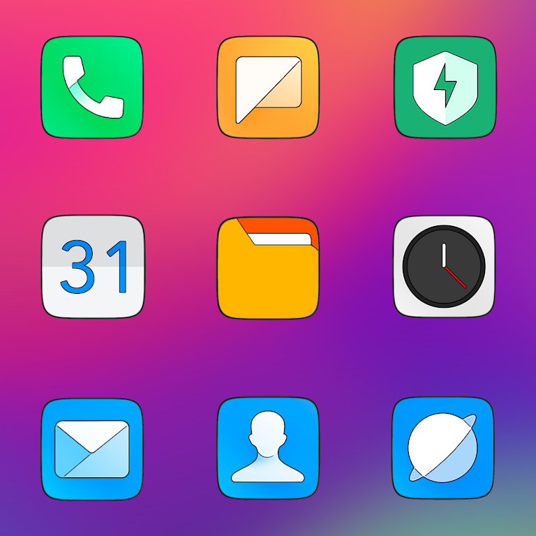 MIUl Carbon Icon Pack Mod Captura de tela 2