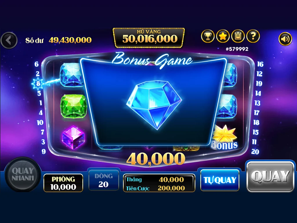 Siêu Hũ Nổ - Gem Nổ Hũ Скриншот 1