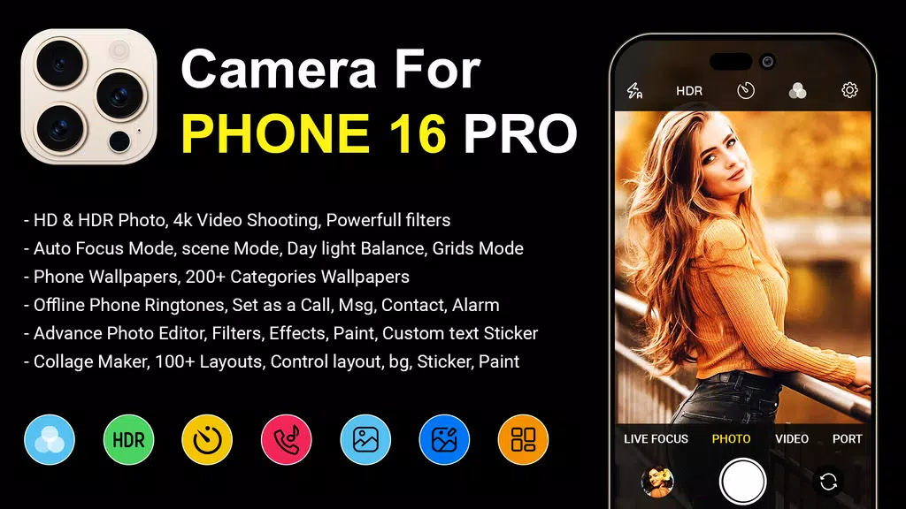 Camera iPhone 16 - OS18 Camera應用截圖第1張