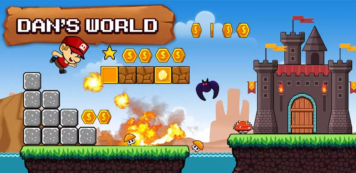 Super Dan’s World - Run Game Zrzut ekranu 1