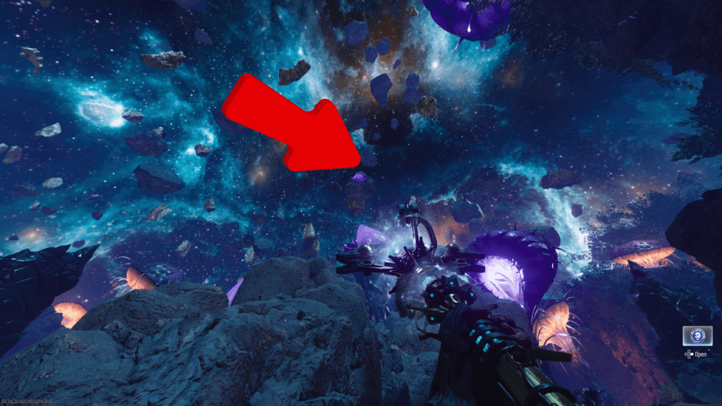 Lumulutang na mga bato sa madilim na aether nexus