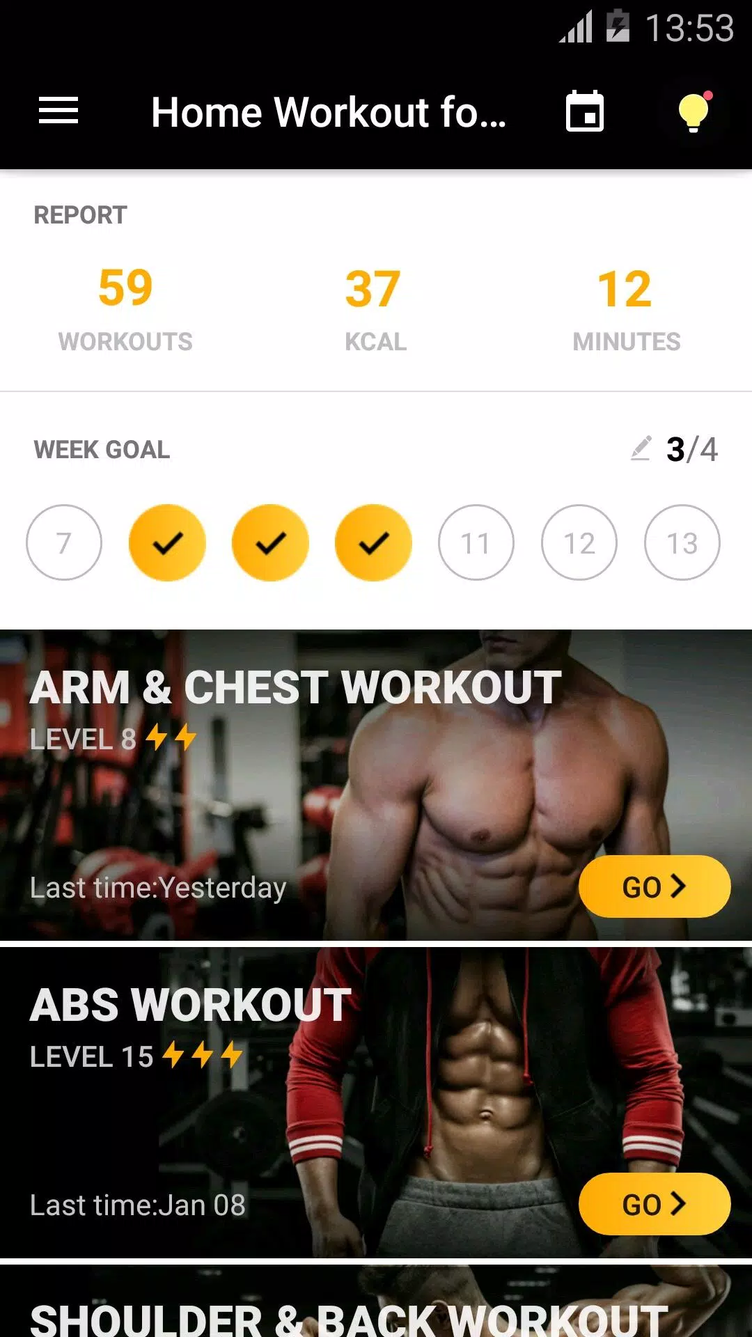 Fitness à la maison pour homme Capture d'écran 1