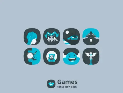 Timus: Rounded Dark Icon Pack Ekran Görüntüsü 3