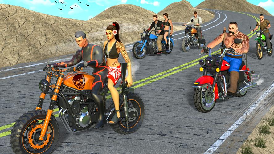 Gangster Bike: Real Race Game Captura de pantalla 3