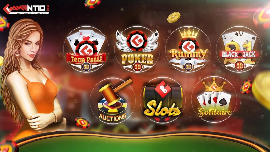 Gamentio 3D: Poker Teenpatti R Tangkapan skrin 1