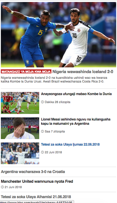 BBC Swahili Dira ya Dunia. Ekran Görüntüsü 3