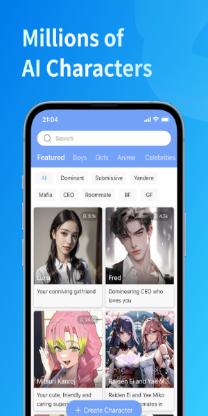 Hi.AI - Chat With AI Character Ảnh chụp màn hình 1