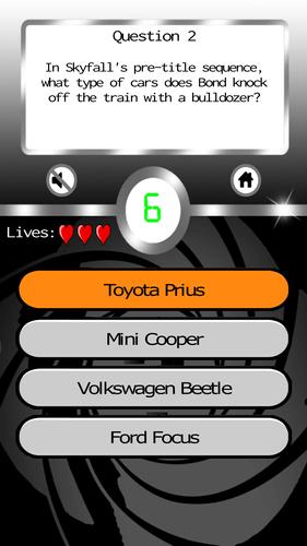 James Bond: Ultimate Fan Quiz Screenshot 3