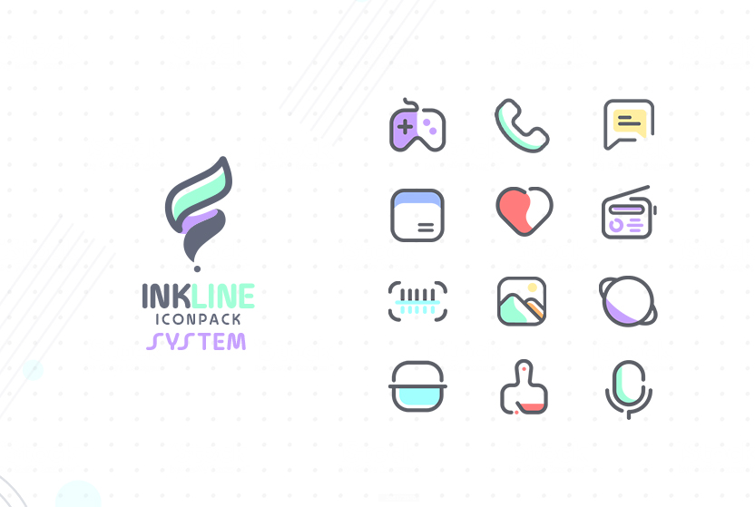 Schermata InkLine Icon Pack Mod 1