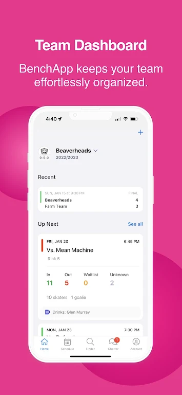 BenchApp - Sports Team Manager スクリーンショット 2