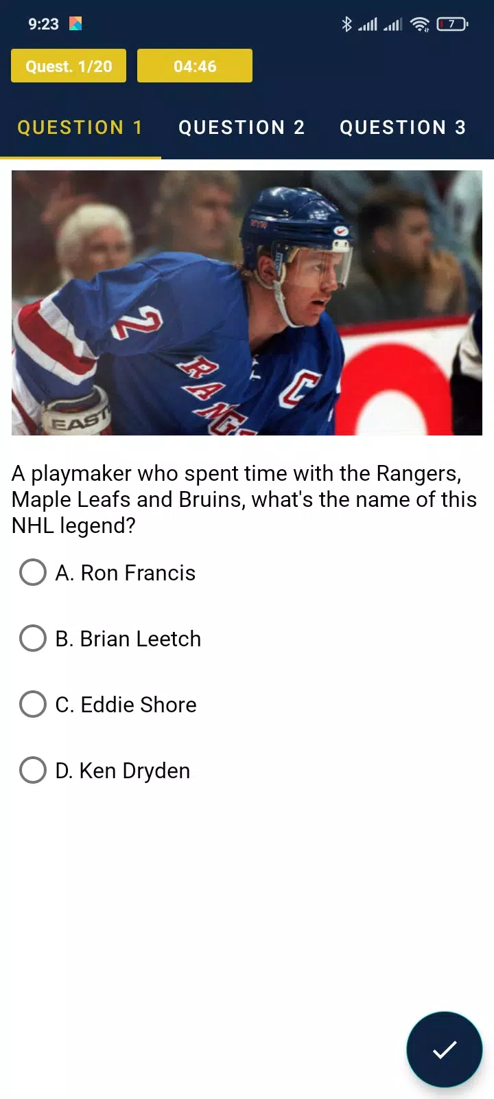 Schermata Trivia Game For NHL Addict! 4
