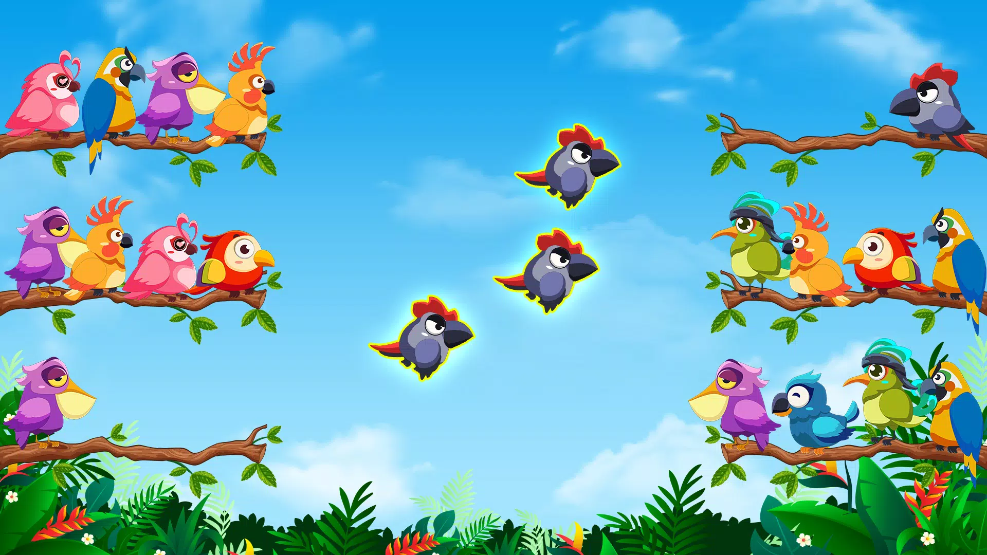 Bird Sort: Color Puzzle Game Captura de pantalla 1