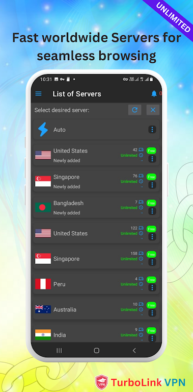 TurboLink VPN - Fast VPN Proxy Tangkapan skrin 2