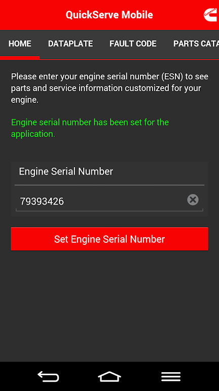 Cummins QuickServe Mobile Screenshot 2