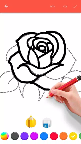 How To Draw Flowers স্ক্রিনশট 2