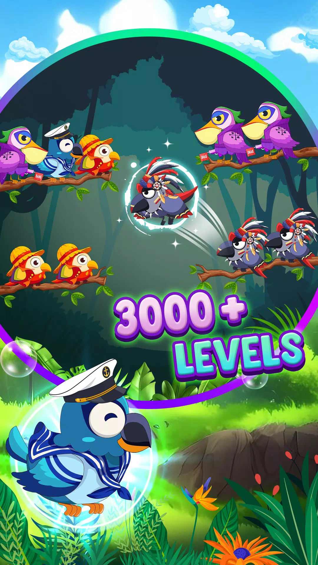 Bird Sort: Color Puzzle Game Captura de pantalla 2