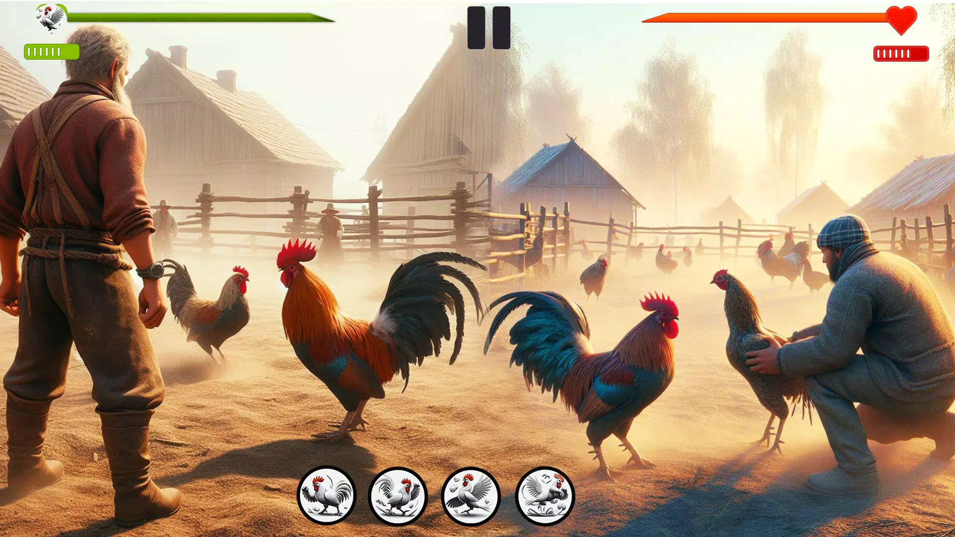 Farm Rooster Fighting Chicks 1 Скриншот 2