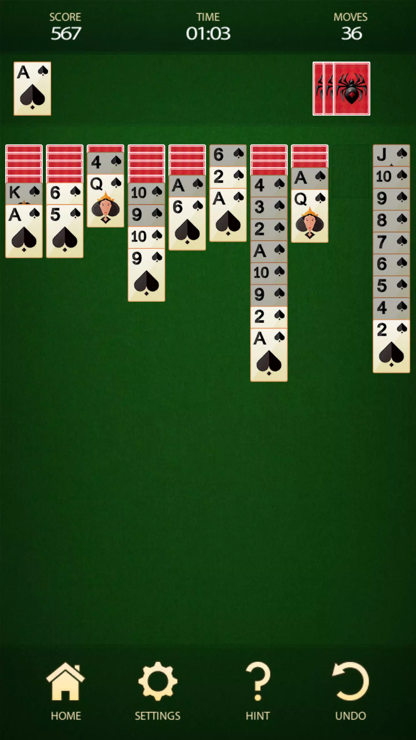 Spider Solitaire: Card Game应用截图第3张