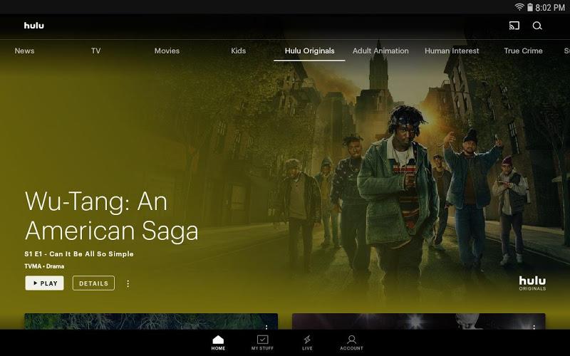 Hulu for Android TV スクリーンショット 1