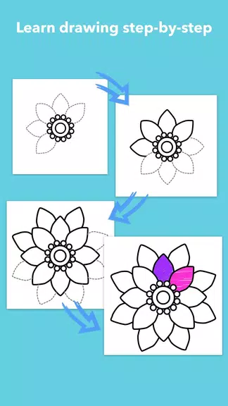 How To Draw Flowers স্ক্রিনশট 3