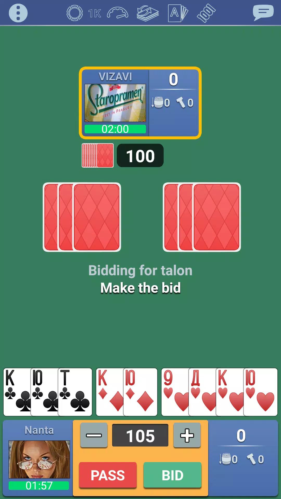 Thousand 1000 Online card game スクリーンショット 3