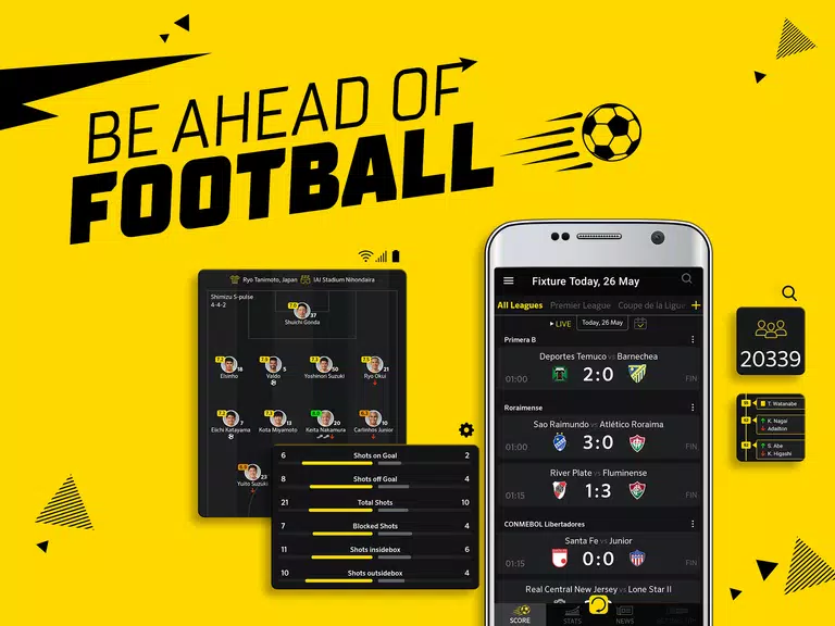 Live Score: football scores Capture d'écran 1