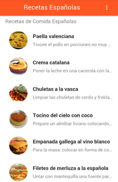 Recetas Españolas Screenshot 2